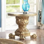 Luxury Gold 3PC Coffee Table HD-328G By Homey Design - Image 3