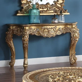 Luxury Gold Victorian Console Table HD-328G By Homey Design