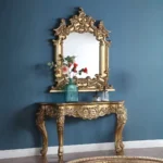 Luxury Gold Victorian Console Table HD-328G By Homey Design - Image 2