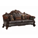 Vendome II Sofa With 5 Pillows in Brown Leather by ACME