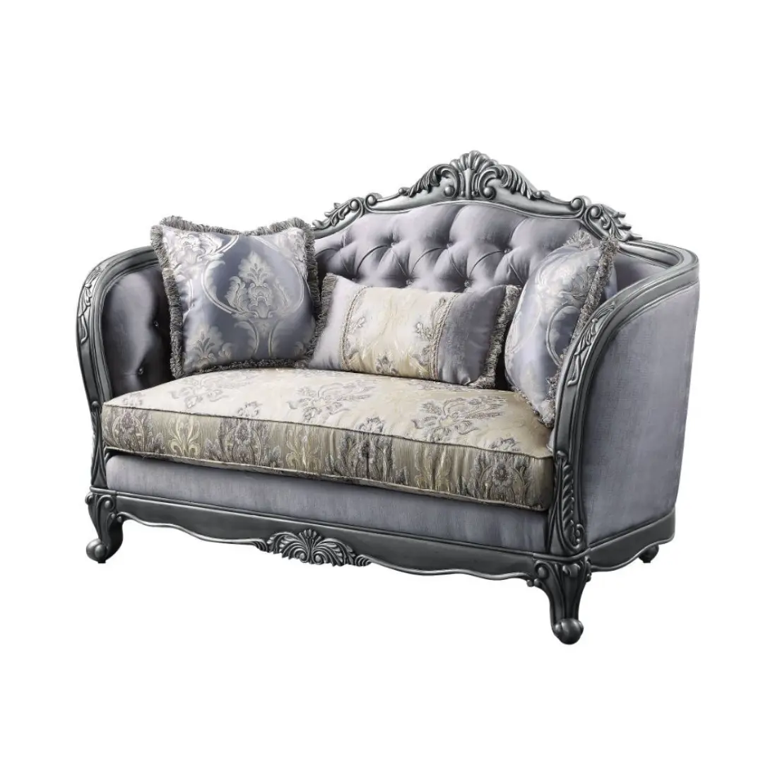 Ariadne Loveseat W/3 Pillows By Acme | Mobilia Cleopatra 3 Ariadne Loveseat W3 Pillows By ACME