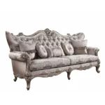 Jayceon Sofa W5 Pillows Fabric & Champagne Finish By ACME