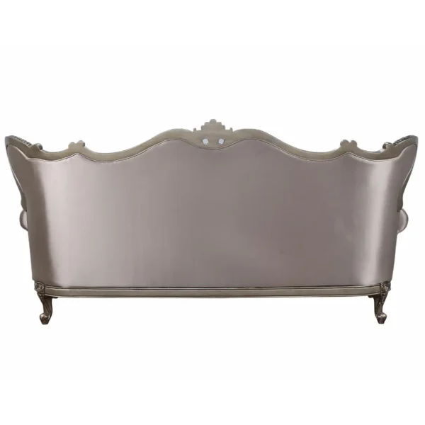 Jayceon Sofa W5 Pillows Fabric & Champagne Finish By ACME