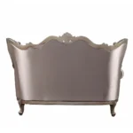 Jayceon Loveseat W2 Pillows Fabric & Champagne Finish By ACME