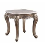 Jayceon End Table Marble Top & Champagne Finish By ACME