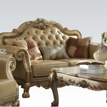 Dresden Bone Leather Loveseat With 3 Pillows by ACME