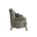 Dresden Leather Sofa With 5 Pillows By ACME