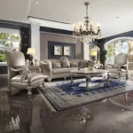 Dresden Leather Sofa With 5 Pillows By ACME