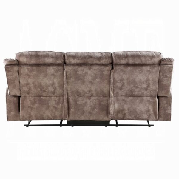 Chocolate Velvet Zubaida Motion Sofa & Console W/USB 55020 by ACME 12