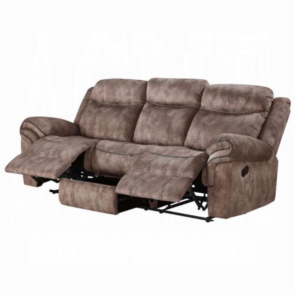 Chocolate Velvet Zubaida Motion Sofa & Console W/USB 55020 by ACME 13