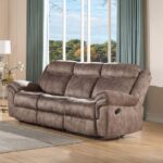 Chocolate Velvet Zubaida Motion Loveseat & Console W/USB 55021 by ACME 15