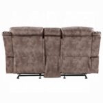 Chocolate Velvet Zubaida Motion Loveseat & Console W/USB 55021 by ACME 17