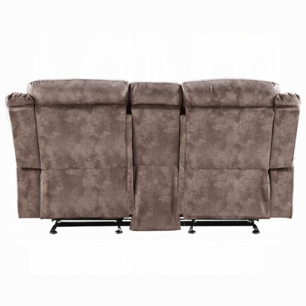Chocolate Velvet Zubaida Motion Loveseat & Console W/USB 55021 by ACME 11