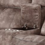 Chocolate Velvet Zubaida Motion Loveseat & Console W/USB 55021 by ACME 19