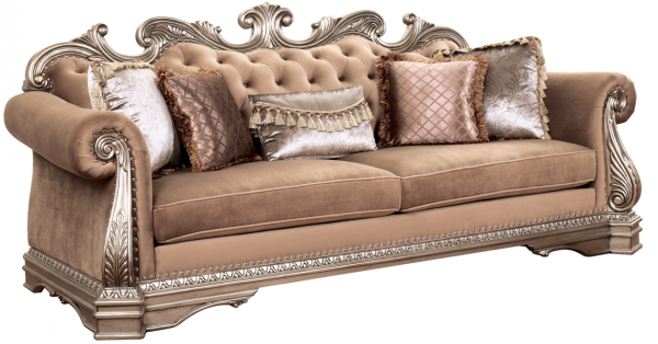 Velvet & Antique Silver Finish Northville Sofa 56930 by ACME 10