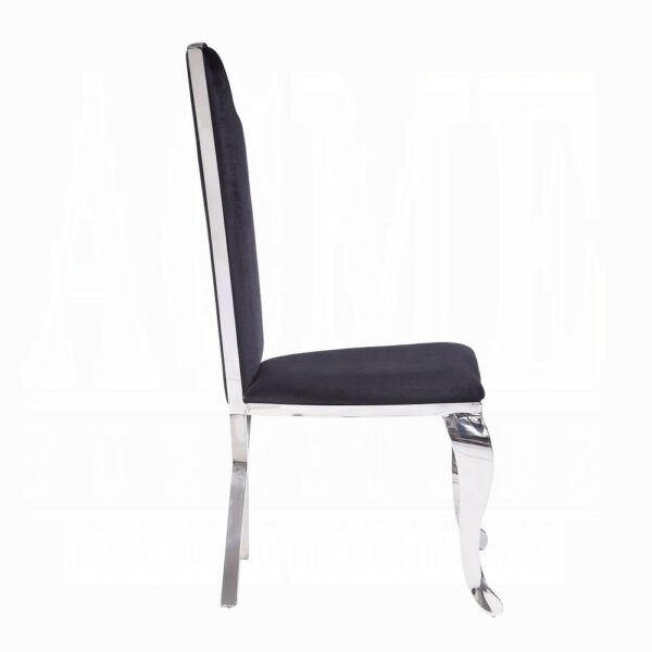 Black Fabric Cyrene Side Chair 62079 by ACME 10