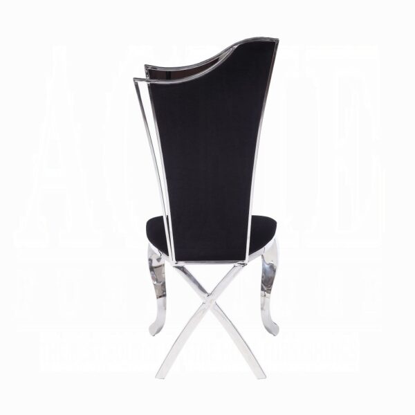 Black Fabric Cyrene Side Chair 62079 by ACME 11