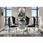 Black Fabric Cyrene Side Chair 62079 by ACME Dining Chair & Bench Mobilia Cleopatra 17 Black Fabric Cyrene Side Chair 62079 by ACME 17