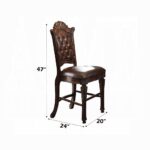 Vendome Leather Counter Height Chair 62034 by ACME Bar and Kitchen Mobilia Cleopatra 8 Vendome Leather Counter Height Chair 62034 by ACME 8