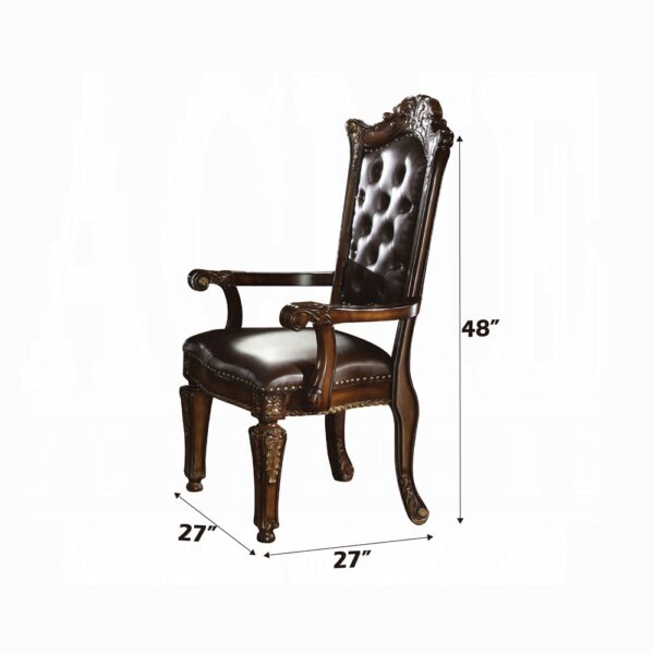 Vendome Arm Chair in Espresso Leather 60004 by ACME 10