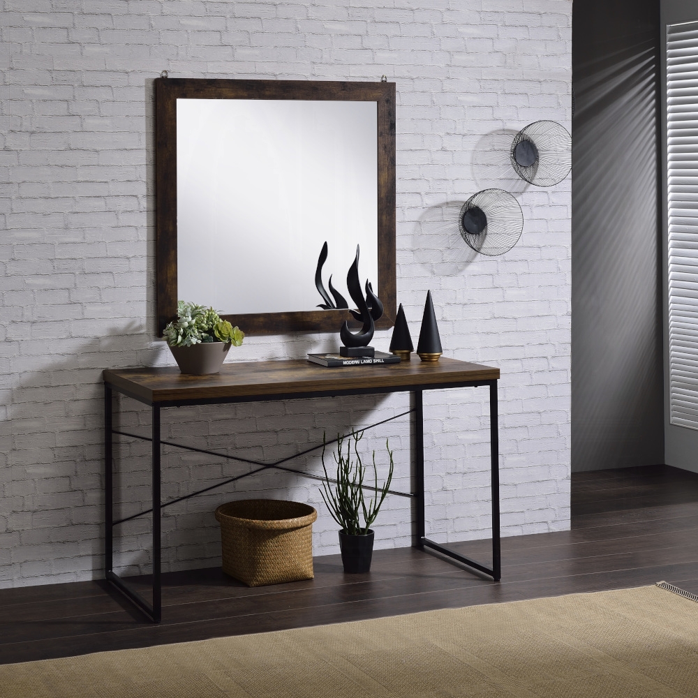 Rustic Oak Juvanth Mirror 24264 by ACME