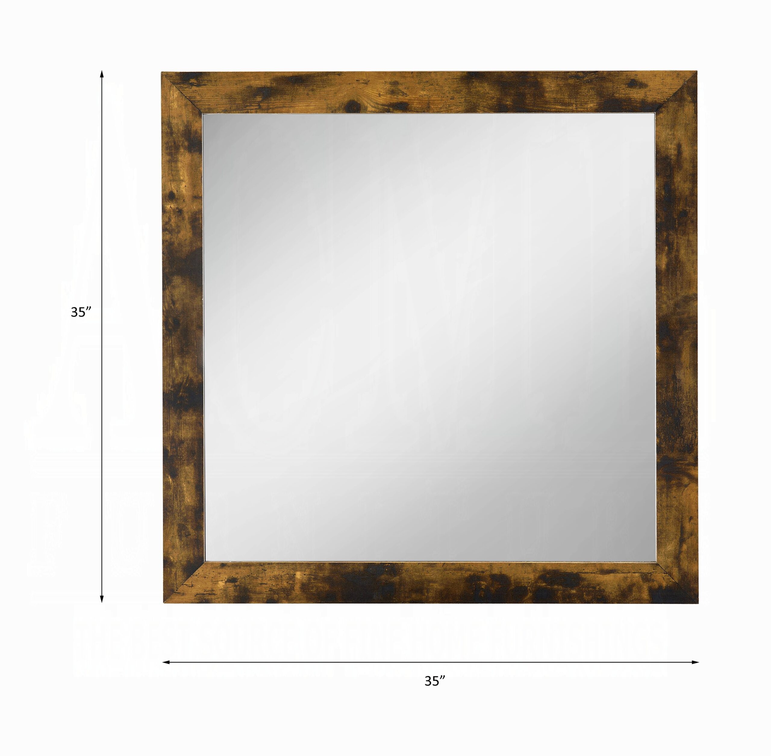 Rustic Oak Juvanth Mirror 24264 by ACME Luxury Bedroom Dressers & Mirrors Mobilia Cleopatra 17 Rustic Oak Juvanth Mirror 24264 by ACME 17