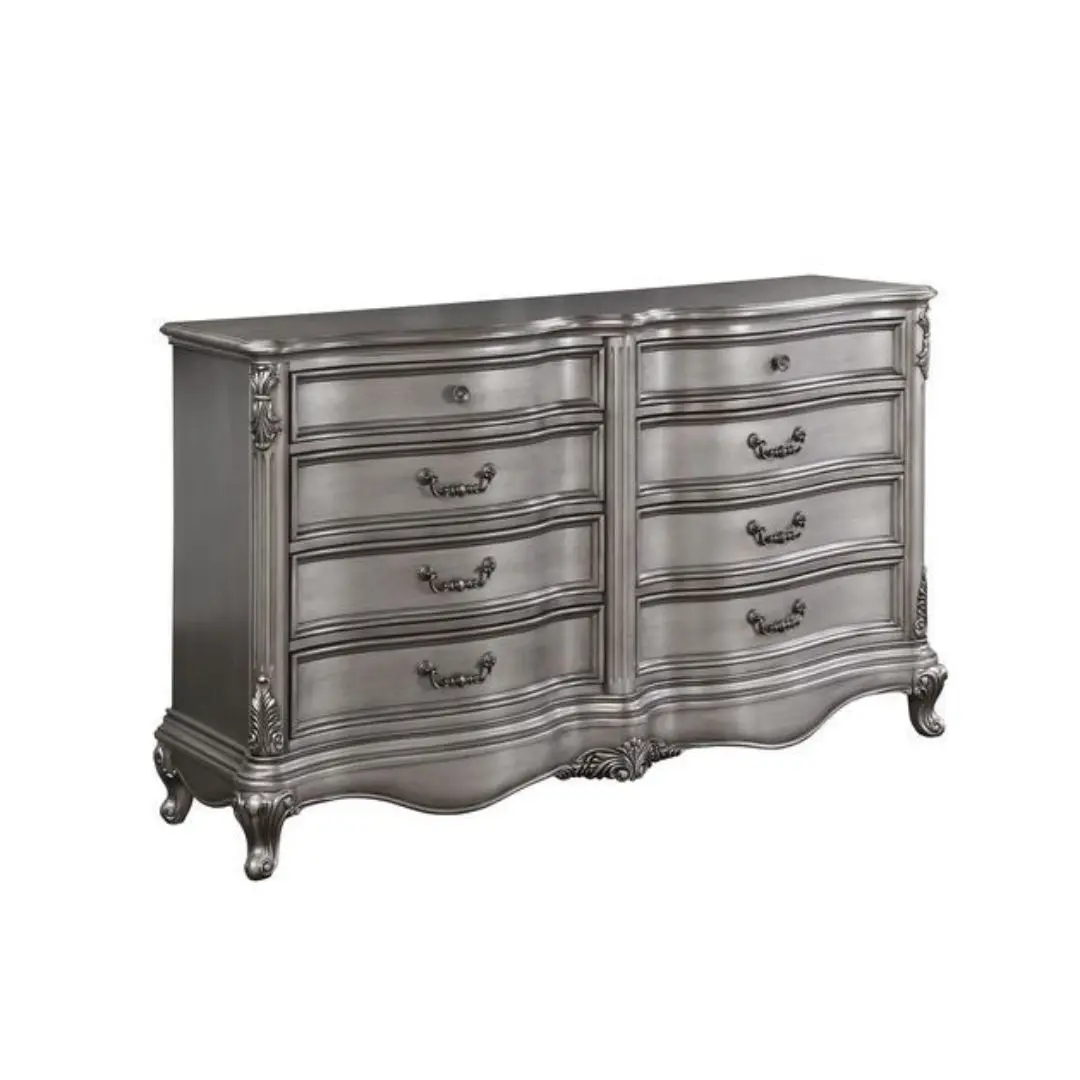 Ariadne Dresser Antique Platinum Finish By Acme | Mobilia Cleopatra 3 Ariadne Dresser Antique Platinum Finish By ACME