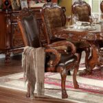 Dresden Chair in Brown Leather 12154 by ACME Dining Chair & Bench Mobilia Cleopatra 13 Dresden Chair in Brown Leather 12154 by ACME 13