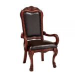Dresden Chair in Brown Leather 12154 by ACME Dining Chair & Bench Mobilia Cleopatra 14 Dresden Chair in Brown Leather 12154 by ACME 14
