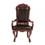 Dresden Chair in Brown Leather 12154 by ACME Dining Chair & Bench Mobilia Cleopatra 15 Dresden Chair in Brown Leather 12154 by ACME 15