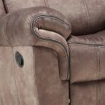 Chocolate Velvet Zubaida Motion Loveseat & Console W/USB 55021 by ACME 18