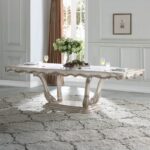 Golden Ivory Gorsedd Dining Table 67440 by ACME Luxury Dining Tables Mobilia Cleopatra 11 Golden Ivory Gorsedd Dining Table 67440 by ACME 11