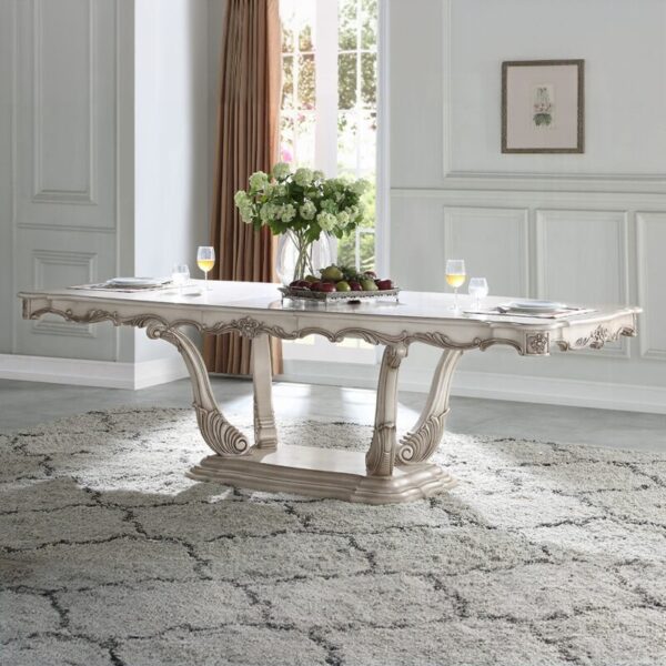Golden Ivory Gorsedd Dining Table 67440 by ACME 7