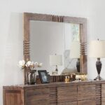 Reclaimed Oak Andria Mirror 21294 by ACME Luxury Bedroom Dressers & Mirrors Mobilia Cleopatra 9 Reclaimed Oak Andria Mirror 21294 by ACME 9