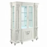 Curio in Antique White Finish