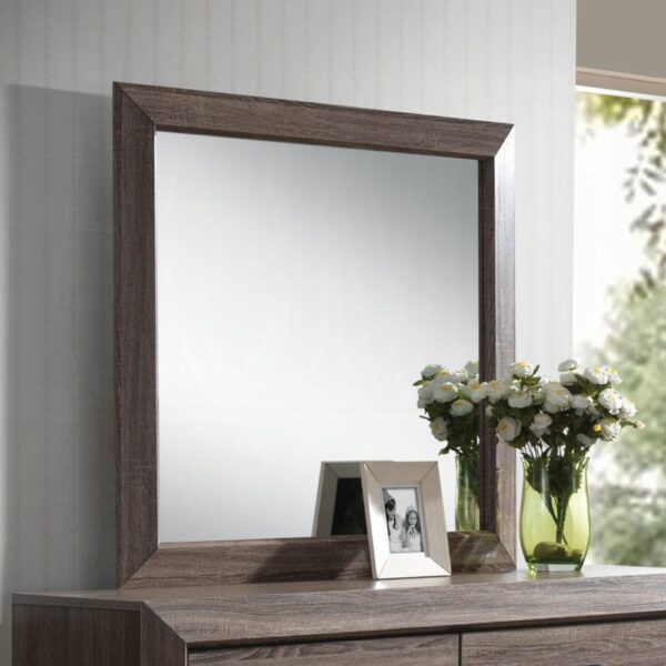 Weathered Gray Lyndon Mirror 26024 by ACME 6