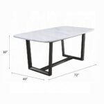 Weathered Gray Madan Dining Table W/Marble Top DN00059 by ACME Dining Room Furniture Mobilia Cleopatra 16 Weathered Gray Madan Dining Table W/Marble Top DN00059 by ACME 16