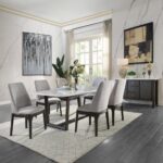 Weathered Gray Madan Dining Table W/Marble Top DN00059 by ACME Dining Room Furniture Mobilia Cleopatra 17 Weathered Gray Madan Dining Table W/Marble Top DN00059 by ACME 17