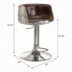 Brancaster Adjustable Stool W/Swivel Dimensions