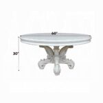 Versailles Round Pedestal Dining Table – Bone White Finish DN01388 by ACME Luxury Dining Tables Mobilia Cleopatra 8 Versailles Round Pedestal Dining Table – Bone White Finish DN01388 by ACME 8