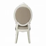 Versailles Bone White Leather Side Chair Set of 2 by ACME - Image 4