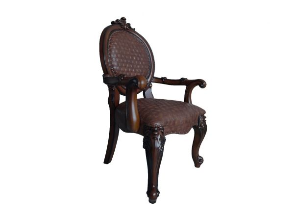 Cherry Versailles Arm Chair DN01393 by ACME