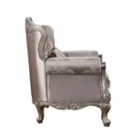 Jayceon Chair WPillow Fabric & Champagne Finish By ACME
