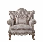 Jayceon Chair WPillow Fabric & Champagne Finish By ACME