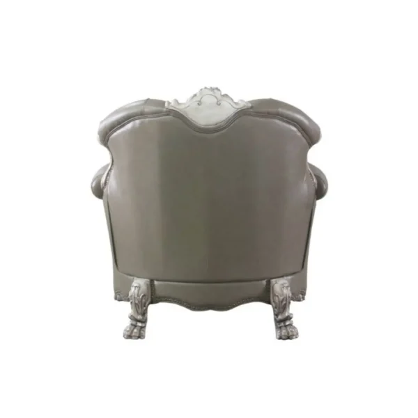 Dresden Leather Living Chair With Pillow By ACME