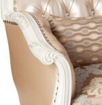 Rose Gold Leather/Fabric Chantelle Chair W/Pillow 53542 by ACME Living Chairs Mobilia Cleopatra 17 Rose Gold Leather/Fabric Chantelle Chair W/Pillow 53542 by ACME 17