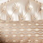Rose Gold Leather/Fabric Chantelle Chair W/Pillow 53542 by ACME Living Chairs Mobilia Cleopatra 18 Rose Gold Leather/Fabric Chantelle Chair W/Pillow 53542 by ACME 18