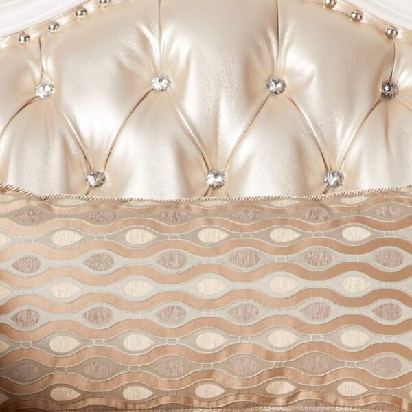 Rose Gold Leather/Fabric Chantelle Chair W/Pillow 53542 by ACME 12