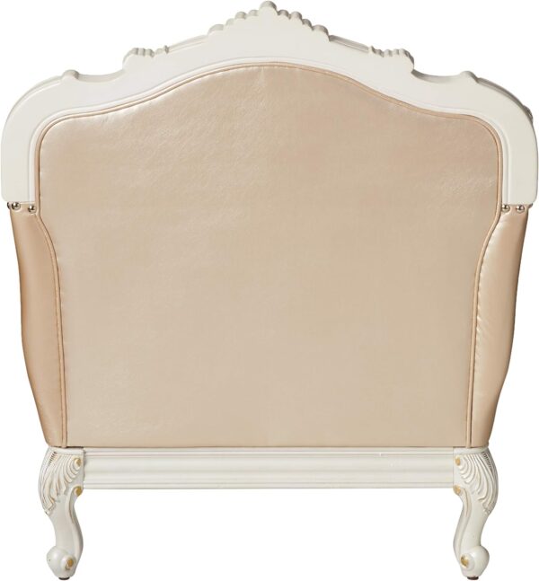 Rose Gold Leather Chair Back View