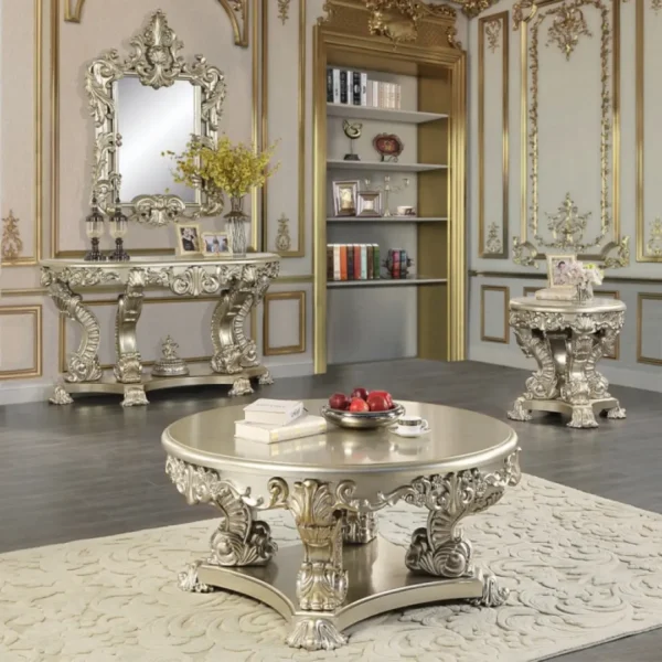 Sorina Round Gold Coffee Table by ACME - Image 4